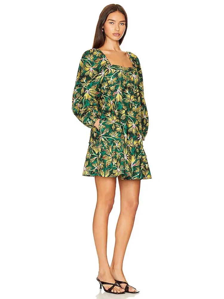 

Женское платье с длинным рукавом-фонариком Ulla * Joh * Осень 2023 хлопковое элегантное роскошное платье мини с высокой талией в стиле знаменитостей