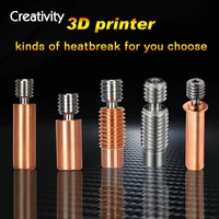 creativity e3d v6 hotend bi metal heatbreak titanium alloy throat for cr10 ender3 cr6 se 1 75mm filament