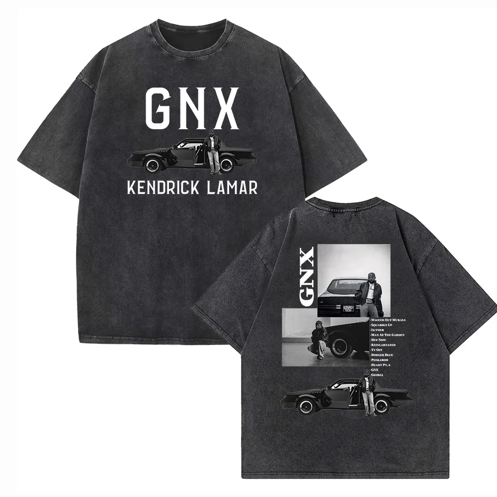 Kendrick Lamar GNX Tour рубашки Harajuku винтажные хлопковые футболки с круглым вырезом и