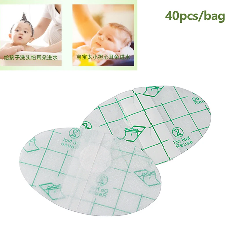 

40 шт., пластиковые водонепроницаемые шапочки для защиты ушей
