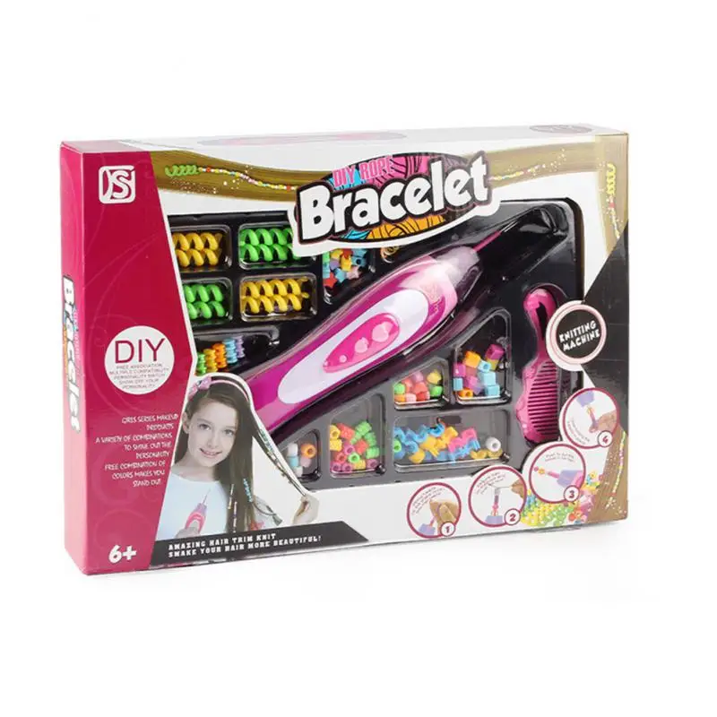 

Fast Jewelry Toy Diy Makeup Fashion Hairpin Making Machine Braiding Hairstyle Tools Without Battery Dress Up Toys Children Gift
