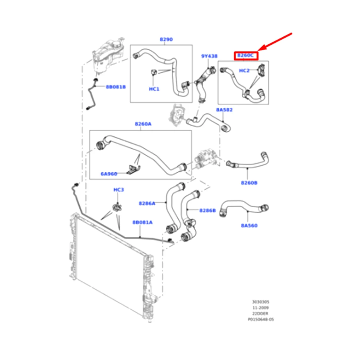 Один шланг для охлаждения EGR Land Rover Freelander 2 Ranger evodiscovery Sport LR000943 LR000941