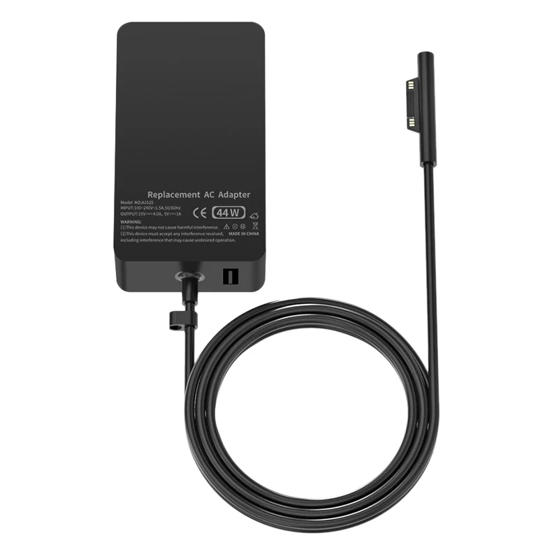 

44W 15V/2.58A Power Adapter 2. Laptop Charger For Surface BOOK 2/3,Surface Laptop 3,Surface Pro X/7/6(US Plug)