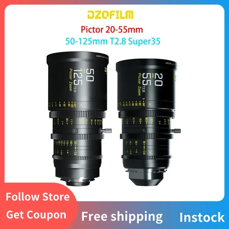 Комплект зум-объективов DZOFilm Pictor 20-55 мм и 50-125 T2.8 Super35 (крепление PL Крепление EF
