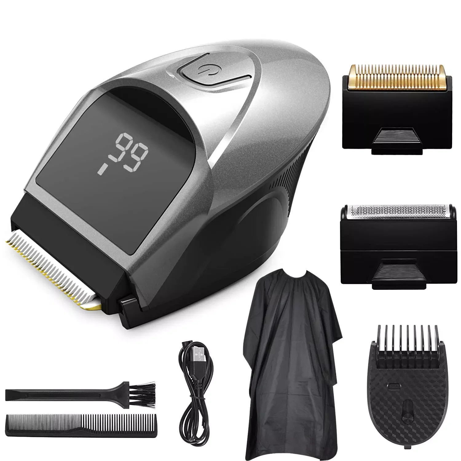 

FOXSONIC Self-Haircut Hair Clippers Men Head Clipper Rechargeable Shortcut Grooming Haircut Kit Cordless Electric Hair Trimmer