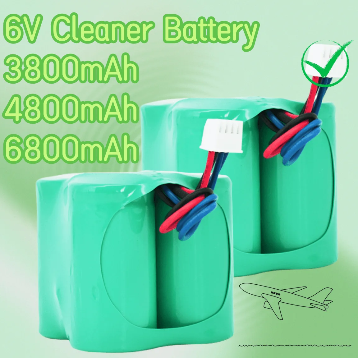 

100% High Quality 6800mAh 6V Cleaner Battery for Ecovacs deebot TBD 71 deebot 710 720 730 760 Ecovacs CEN530 CEN630 CEN680