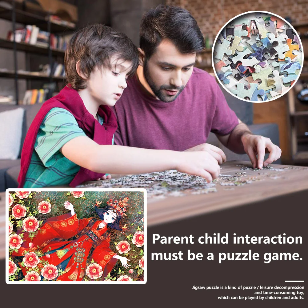 

Educational Jigsaw Assembling Toys 1000pcs DIY Character Static Puzzle for Kids Adults Intellectual Puzzle Combination Paper