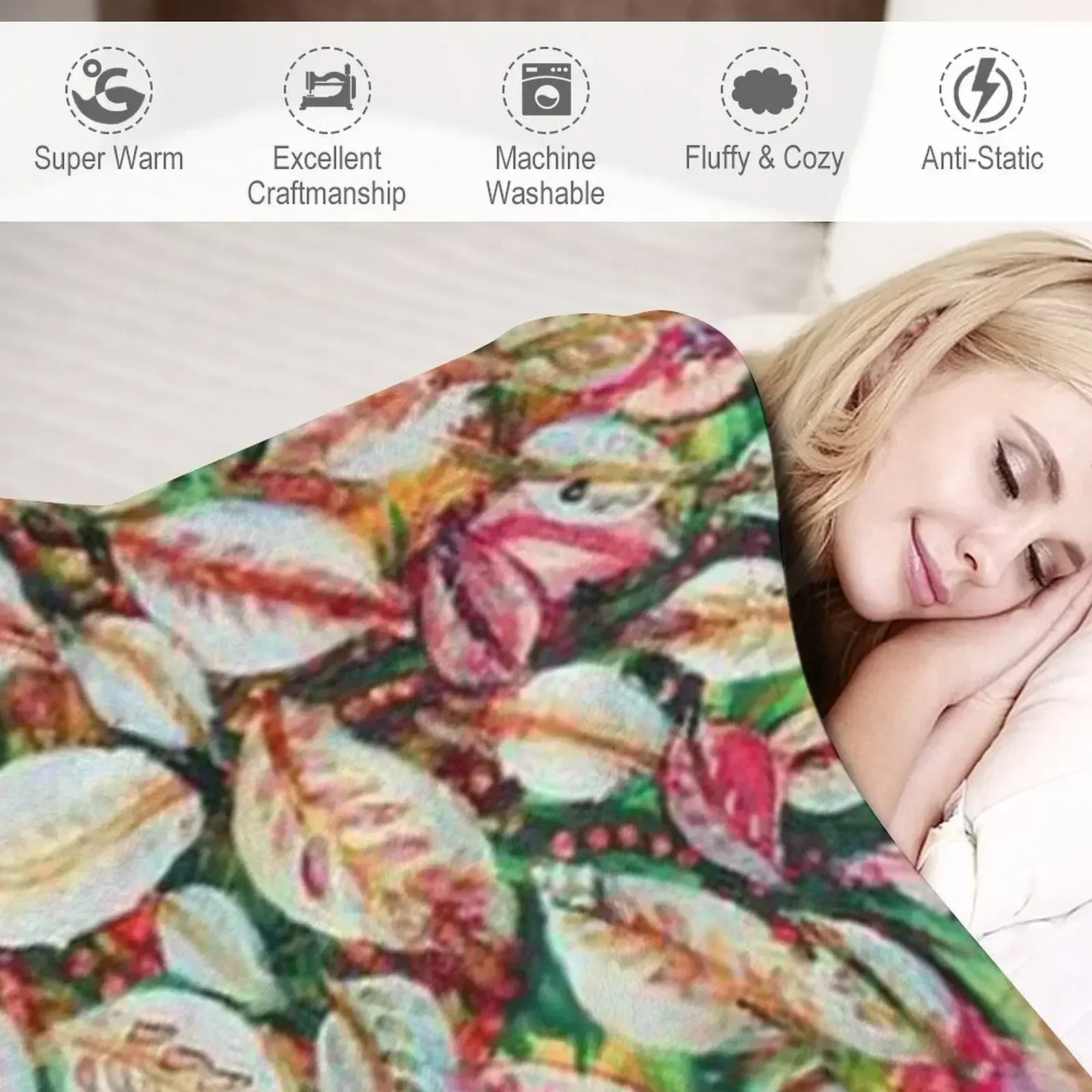 Любимый художник - Серафина Луи Одеяло Feuilles Thermals For Travel Stuffeds Зимние кровати