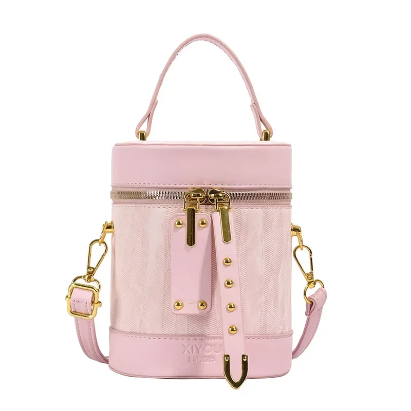 Модные сумки-тоуты в форме цилиндра для женщин новинка 2024 роскошная дизайнерская