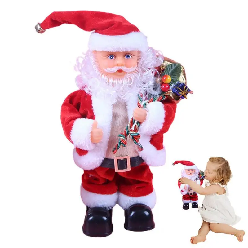 

Электрическая кукла Санта-Клаус, танцующая игрушка Санта-Клаус, украшение для вечеринки, плюшевая игрушка, Рождественское украшение для до...