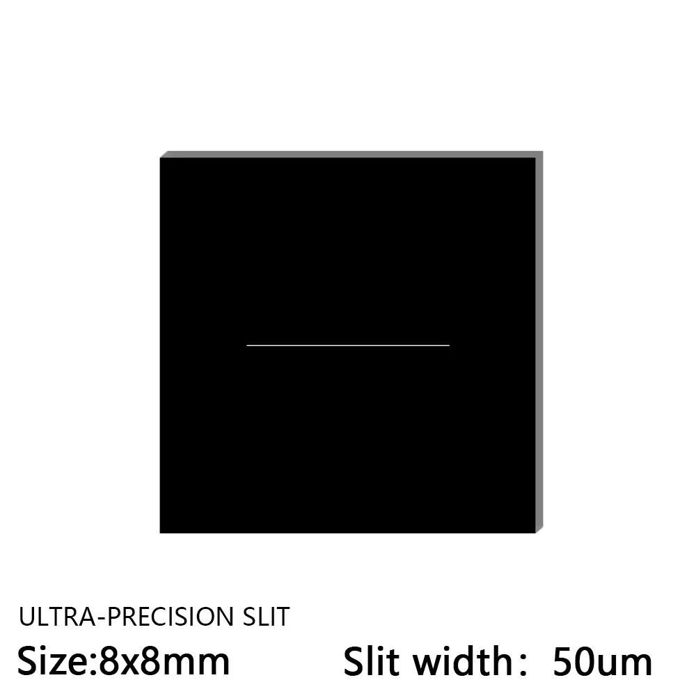 

Однощелевая решетка диффузорная оптическая сверхточная прореза 8x8 мм ширина прореза 50 мкм нержавеющая сталь затемнение