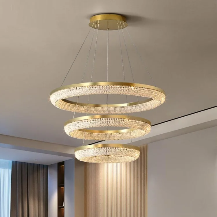 

Chandeliers Led Pendant Lamp New luxury crystal living room modern simple designer creative villa restaurant island decorative