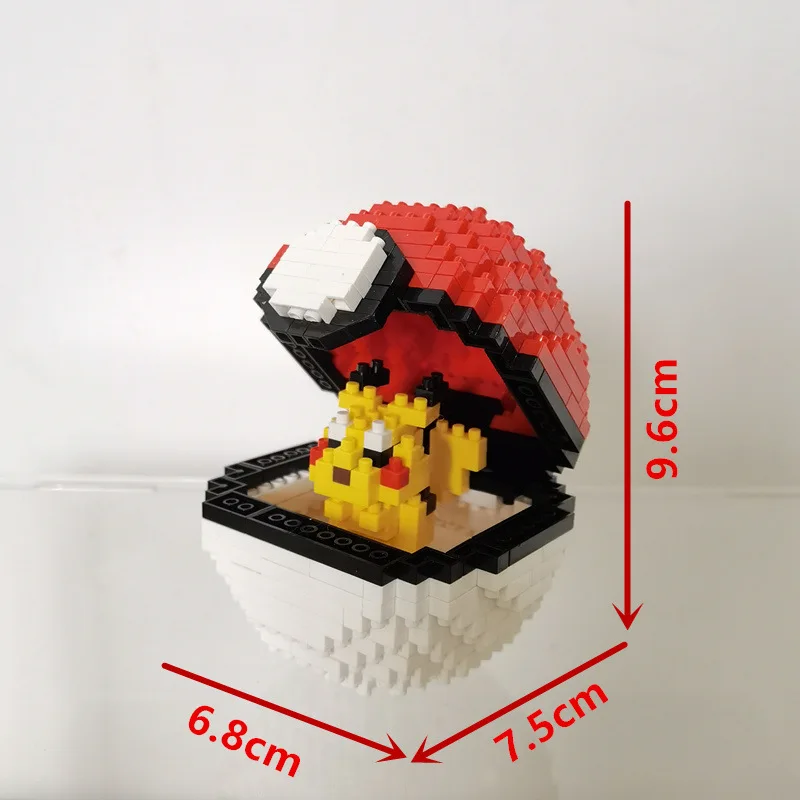 

Pokemon Blocks Model Doll Pokeball Small Particles Mini Building Assembled Pikachu Anime Figure Block Gift Educational Toy