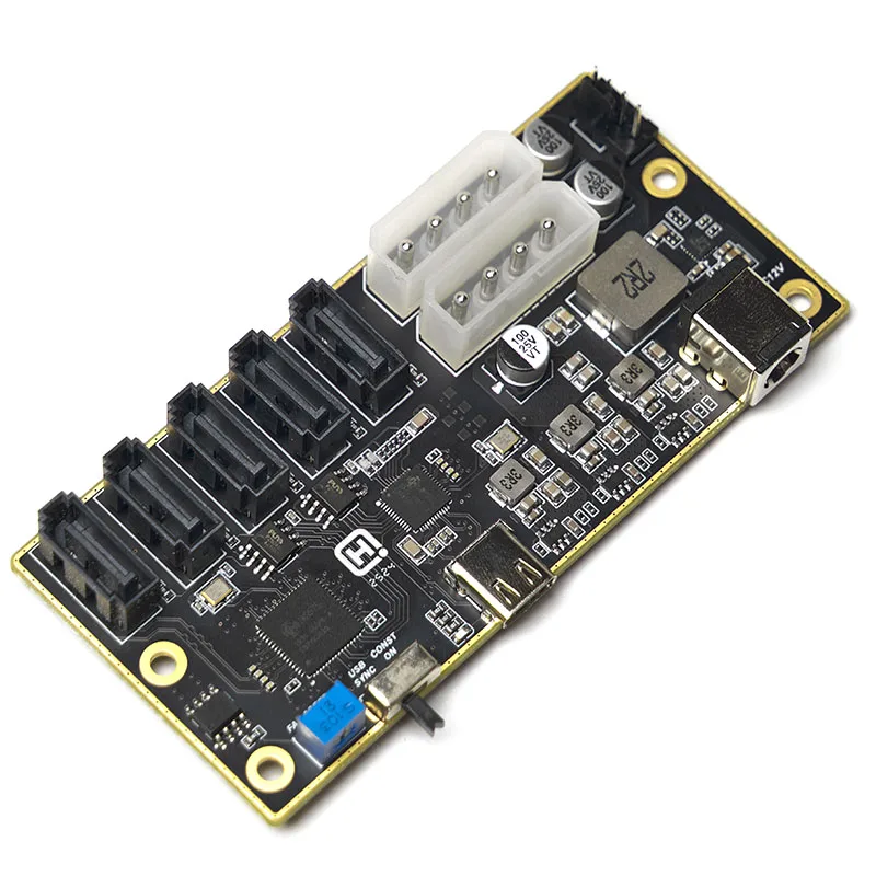 Фото От Type-C до 5sata, внешний жесткий диск, карта расширения SSD, карта данных жесткого диска, модуль питания постоянного тока для промышленного компьютера NAS №1
