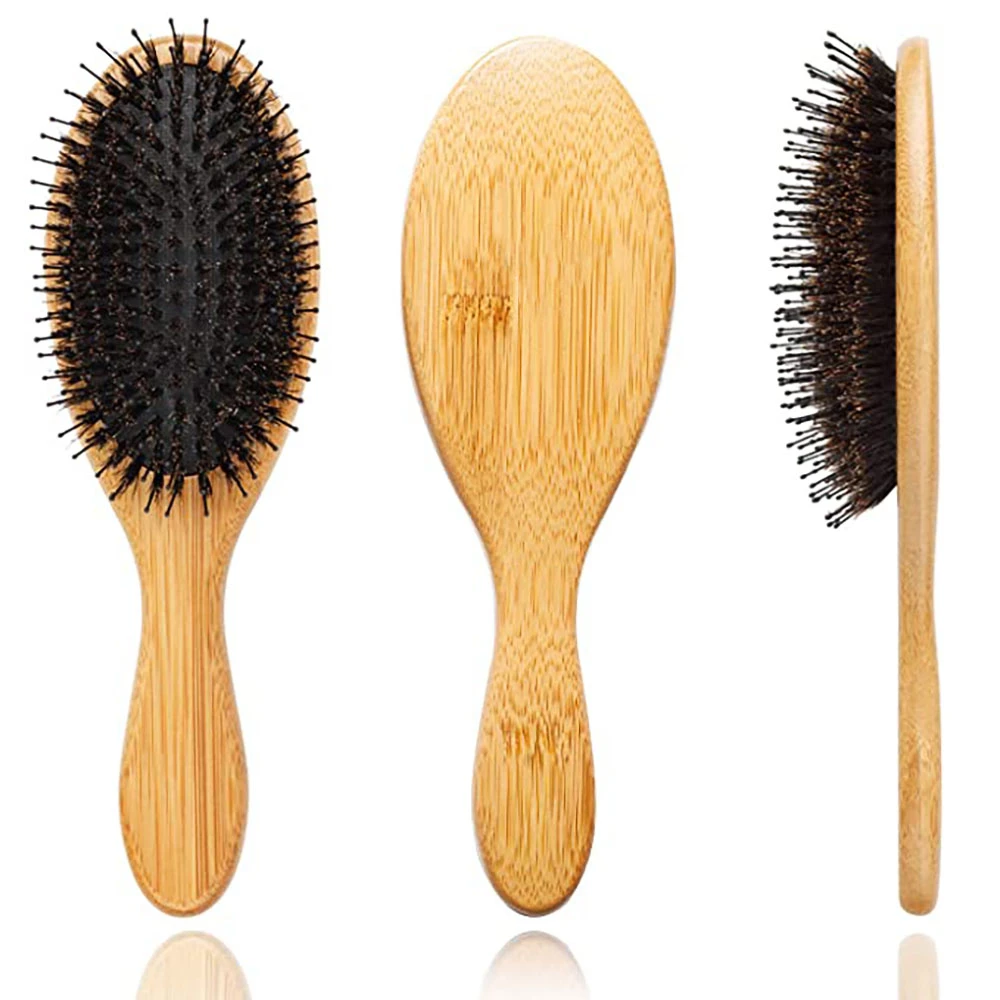 

DREWTI Boar Bristle Hair Brush for Women Mens Detangler Hairbrush Detangling Brushes Comb for Long Curly or Any Type of Hair.
