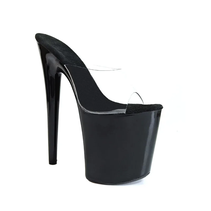 Leecabe 8inches PVC Upper Platform Shoes Sexy Dance Shoes 20 CM High Heels Sandals Shoes Night Club Women For Pole Dancing