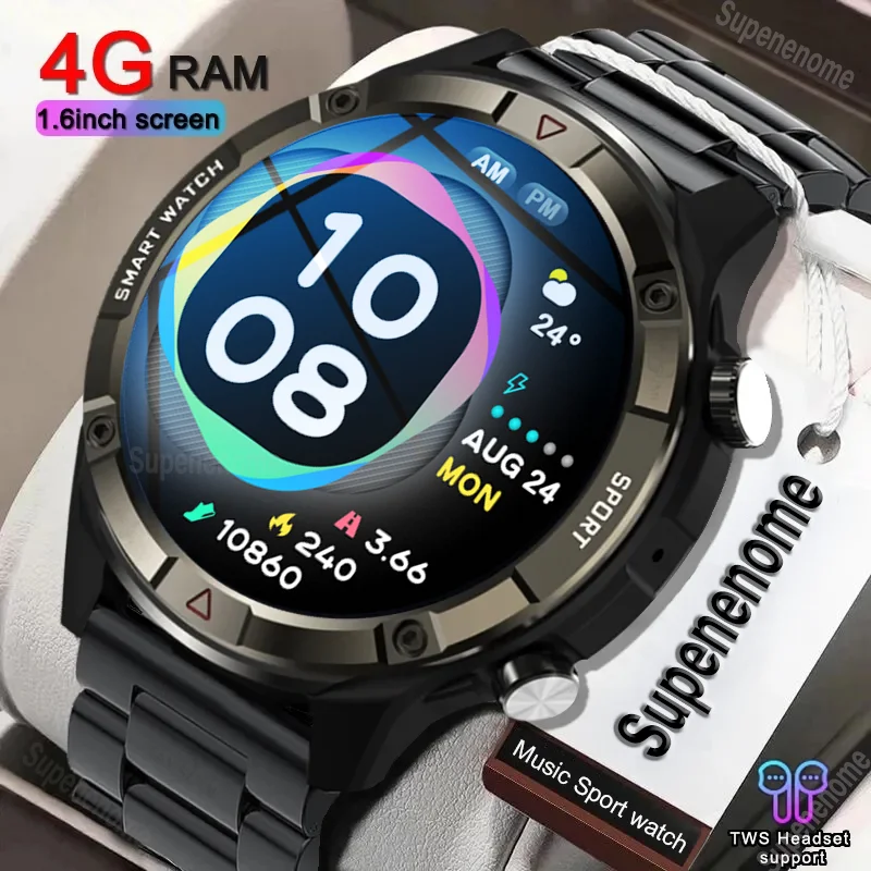 

2023 New 400*400 Screen Smart Watch Always Display The Time Bluetooth Call Local Music Smartwatch For Men's Huawei Xiaomi Phone