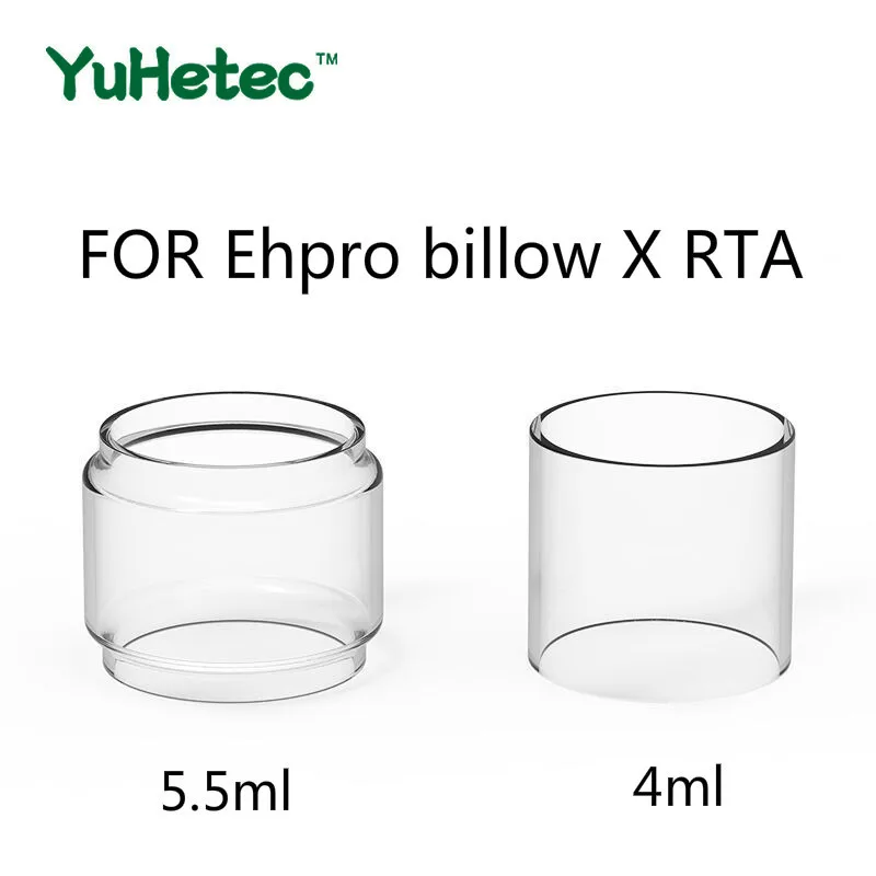 

Electronic Cigarette accessories Glass tube for vape 5PCS YUHETEC Replacement Glass TUBE for Ehpro billow X RTA 4ML/5.5ML