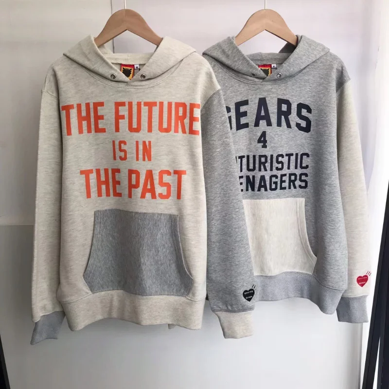 

High Quality Fleece Human Made Hoodie Letter Print Hooded Sweatshirt