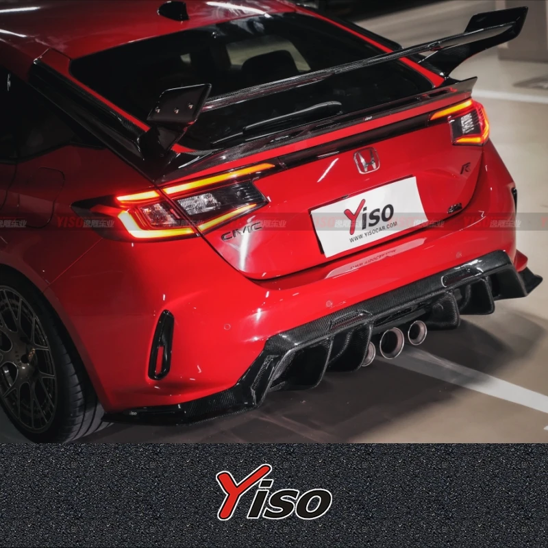 Фото Подходит для TypeR FL5 YISO BATKING: карбоновый задний спойлер, модифицированный задний спойлер-диффузор TypeR FL5. №5