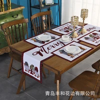 nordic style simple christmas day printing waterproof party table decoration tablecloth table flag