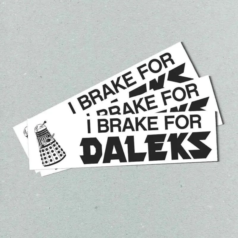I Brake для DALEKS Наклейка на бампер - TV Doctor Who Vintage Style Винил 80-х 90-х Наклейки автомобиль