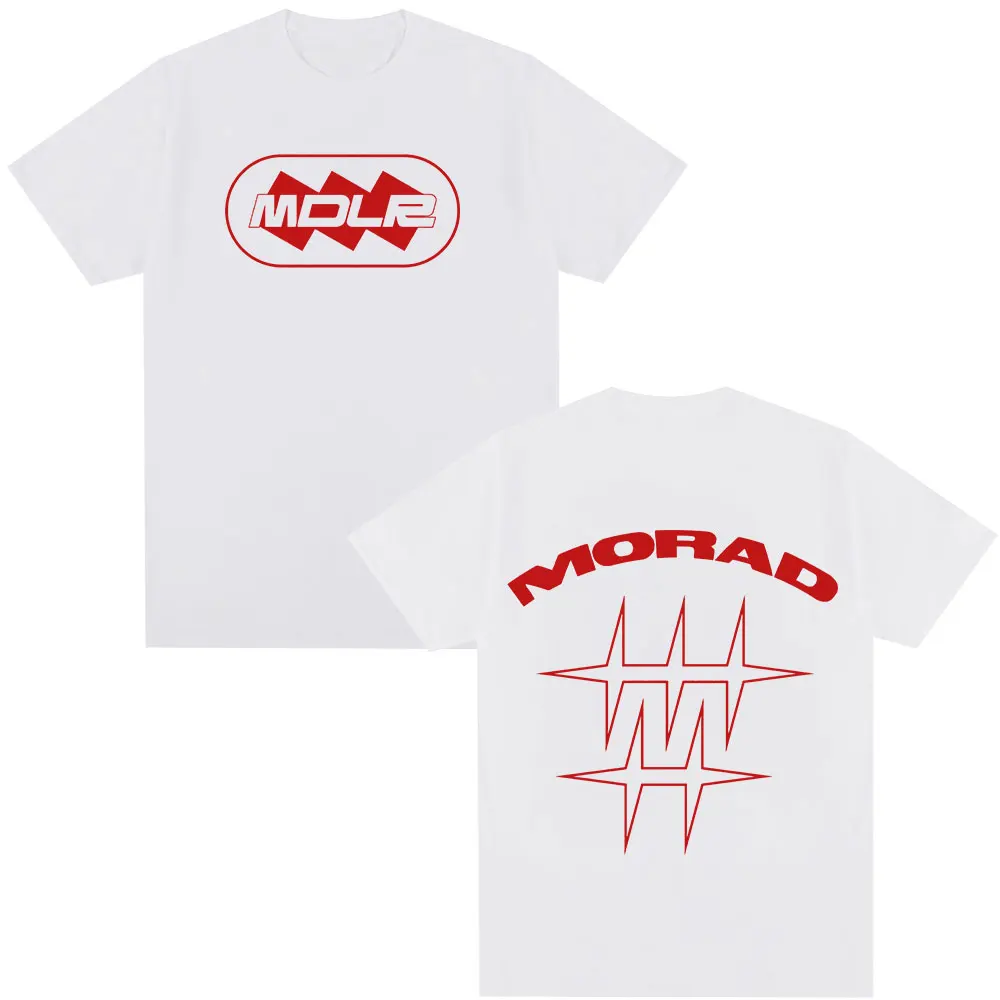 Фото Рэпер Morad MDLR Merch футболка модные уличные футболки в стиле хип-хоп с короткими рукавами мужские и женские летние хлопковые повседневные футболки уличная одежда №1
