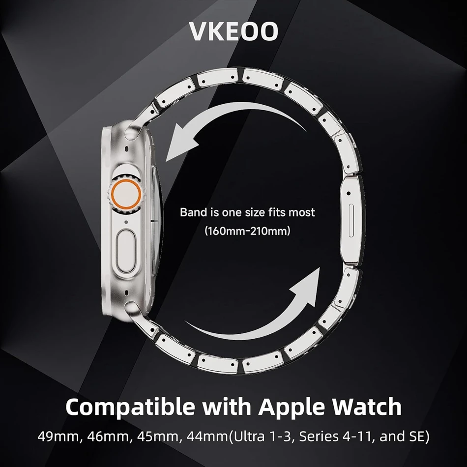 Фото Титановый ремешок с узором под карбон для Apple Watch Ultra 3/2, 49/46/45/44/42 мм, магнитный ремешок для iWatch Series 11/10/9/8/7/SE/6 №5