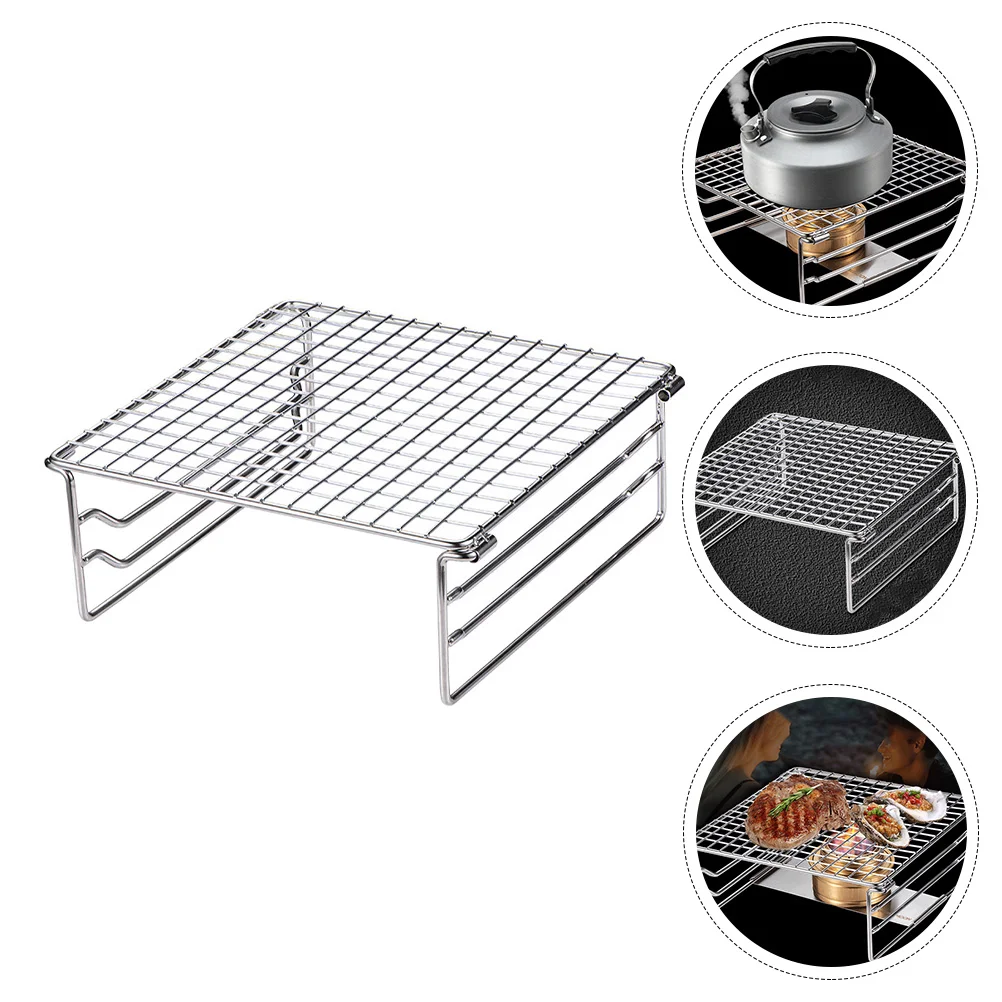 

Bracket BBQ Grill Charcoal Portable Accessory Stainless Steel Outdoor Barbecue Wire