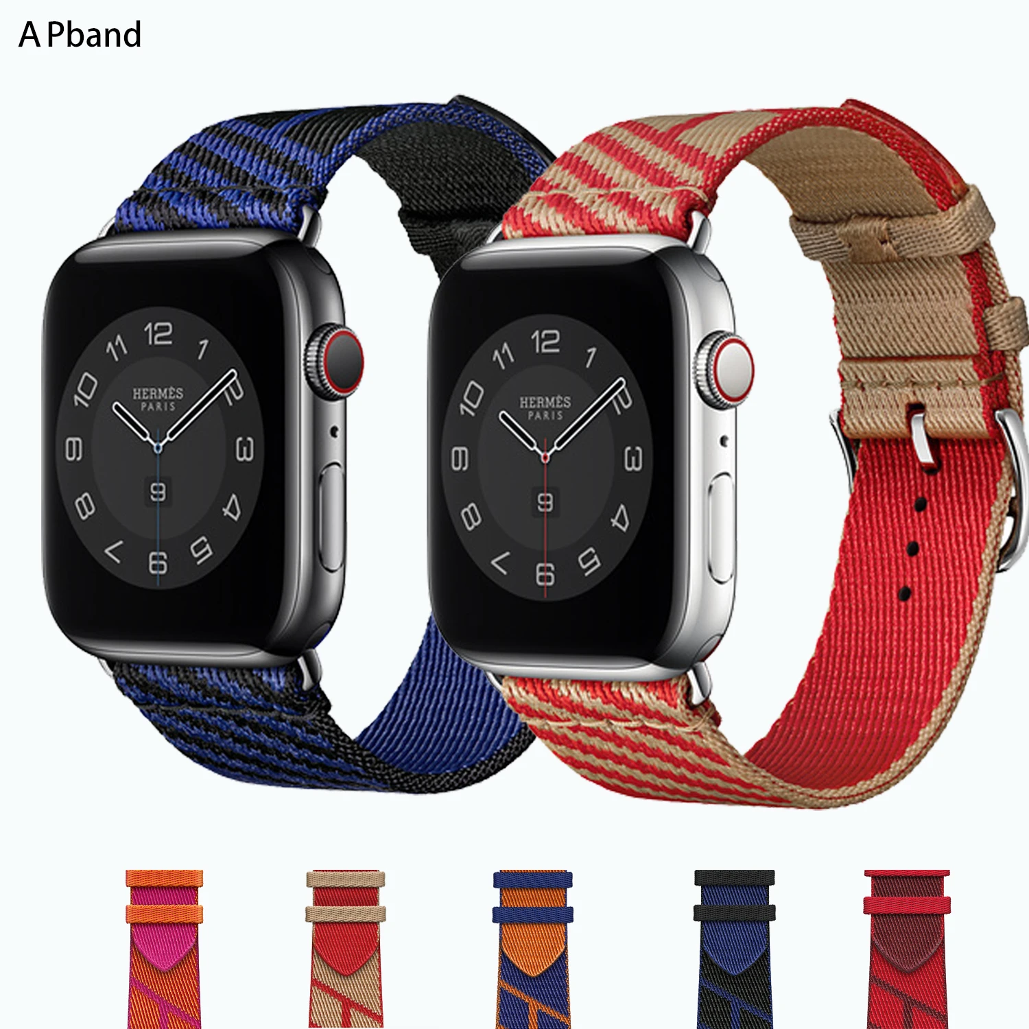 

Jumping Single Tour Strap For Apple Watch Band 44mm 40mm 45mm/41mm 42mm 38mm 44 mm Woven Nylon Bracelet iwatch 5 4 3 se 6 7