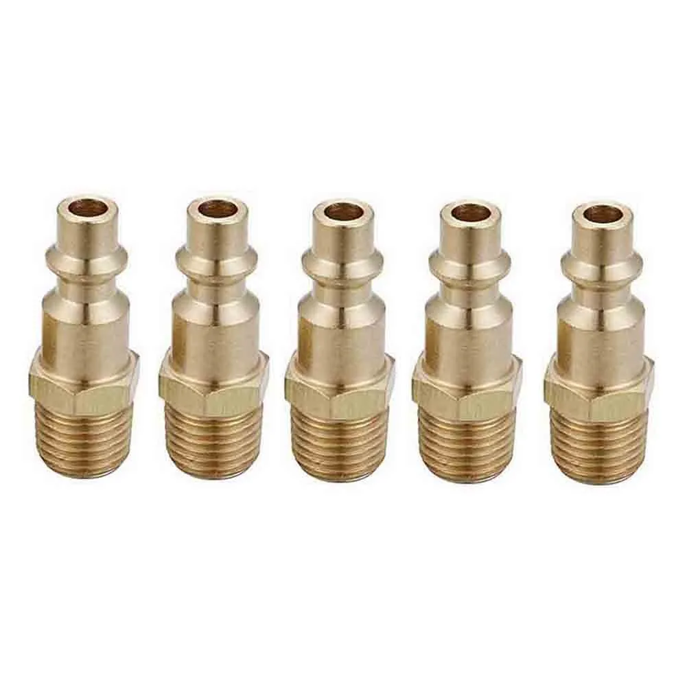 

2/5pcs 1/4\\\\\\\" Compressor Connector NPT Quick Coupler Air Line Hose Compressor Fittings Connector Tool American Connector