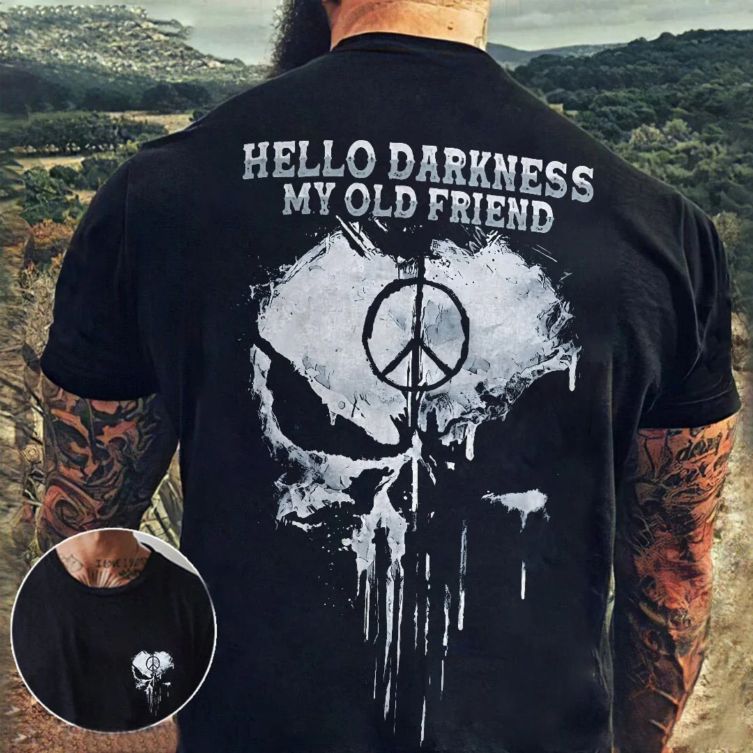 

Crewneck Versatile Skull Print Men's Casual T-Shirt