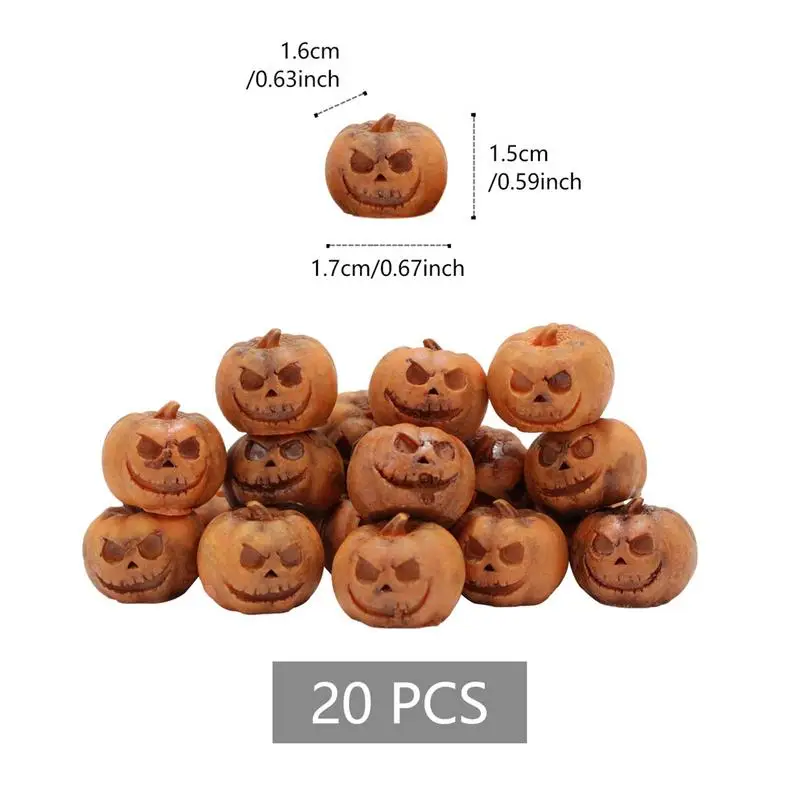 ie małe dynie Decor żywica lalki ozdoba statua 20 sztuk miniatury Halloween figurki dyni