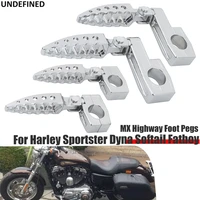 mx highway foot pegs 1 14 32mm for harley sportster dyna softail road king motorcycle chrome footpegs engine crash bar guards