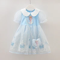 disney summer kids dress clothes baby girls dresses frozen elsa anna princess party costume for children outfits clothing 2 8y