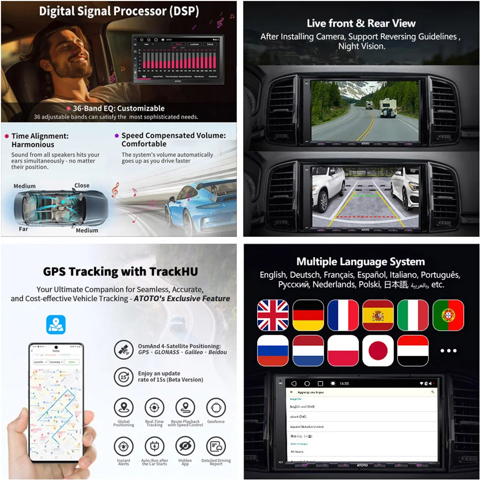 Мультимедийная магнитола ATOTO A6PF стерео-система на Android с 7 &quotэкраном GPS Wi-Fi