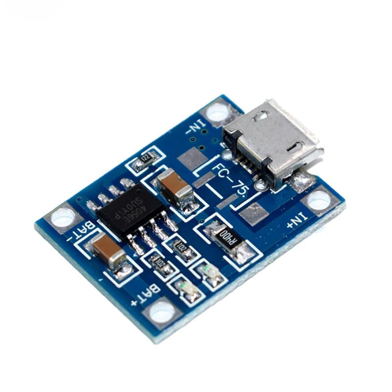 

2PCS TP4056 +Protection Dual Functions 5V 1A Micro USB 18650 Lithium Battery Charging Board Charger Module