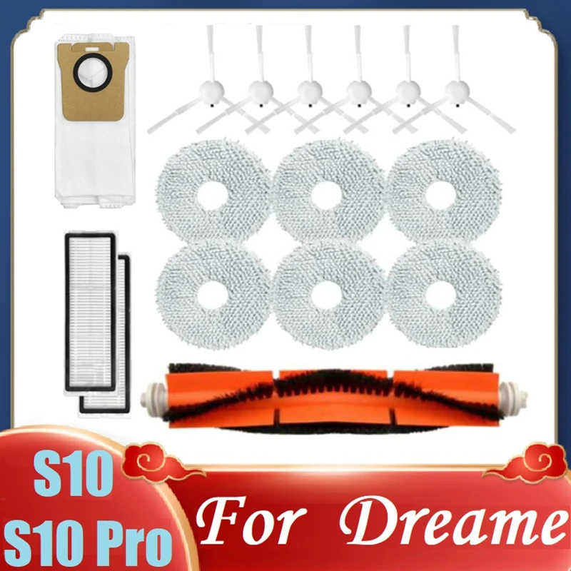 

Replacement Parts For Dreame S10/S10 Pro Robot HEPA Filter Main Side Brush Mop Cloth Dust Bag Vacuum Accessories