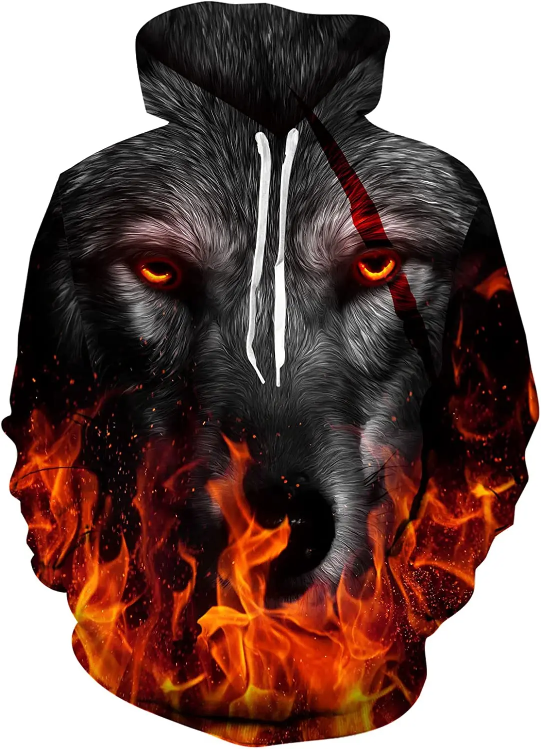 

Winter New Fashion Animal Wolf 3D Printed Hoodie