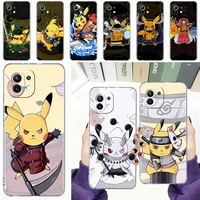 waterproof phone case for xiaomi mi poco x3 nfc 11 lite 12 10t pro m3 11t clear shell f3 12x f1 cover pikachu cosplay one piece