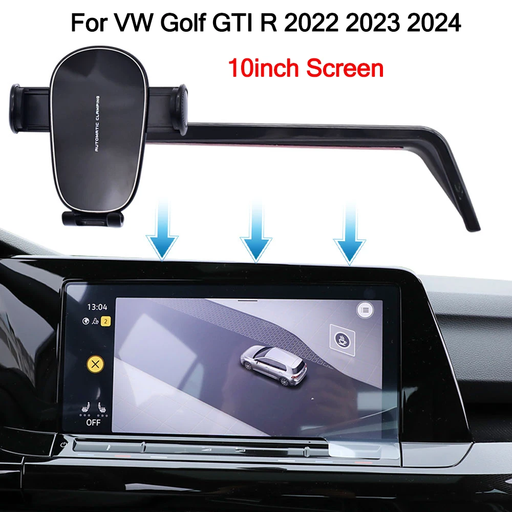10-дюймовый экран для VW Golf GTI R 2022 2023 2024 Автомобильный держатель телефона База