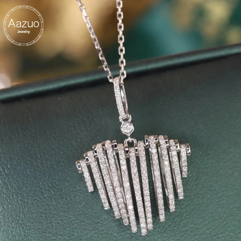 Ожерелье Aazuo Diamondstyle женское из белого золота 18 К ожерелье в форме сказочного