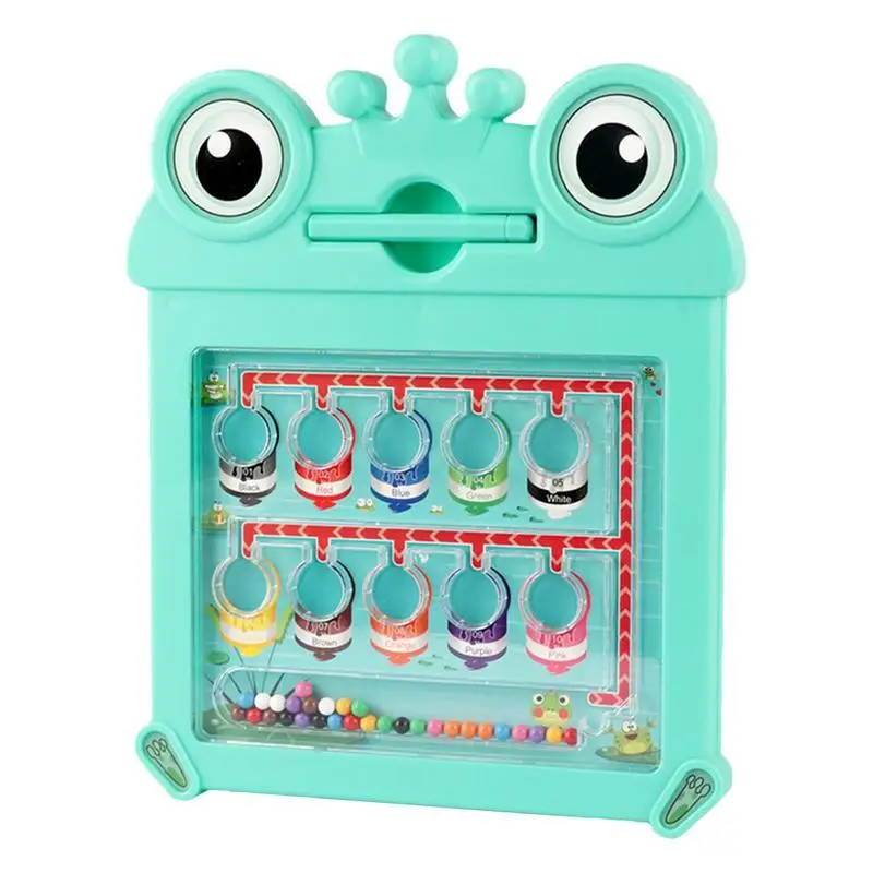 

Магнитная цветная настольная головоломка, магнит Монтессори, настольная игра для детей, многофункциональная прочная цветная сортировочная доска для