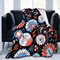 blankets queen size russian design pattern with flowers and dolls bed blanket and throws