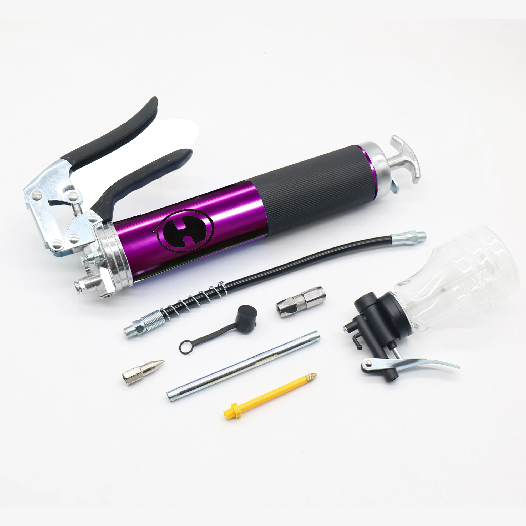 

Ручной смазочный пистолет Heaqun 6000psi, инжектор 400 куб. См, алюминиевая головка для автомобиля, грузовика, вилочного погрузчика, экскаватора, бульдозера, сельскохозяйственная техника