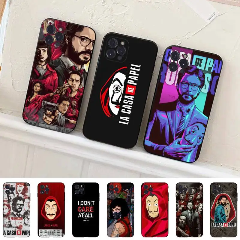 

Spain TV La Casa De Papel Phone Case For iPhone 14 11 12 13 Mini Pro Max 8 7 6 6S Plus X SE 2020 XR XS Funda Case