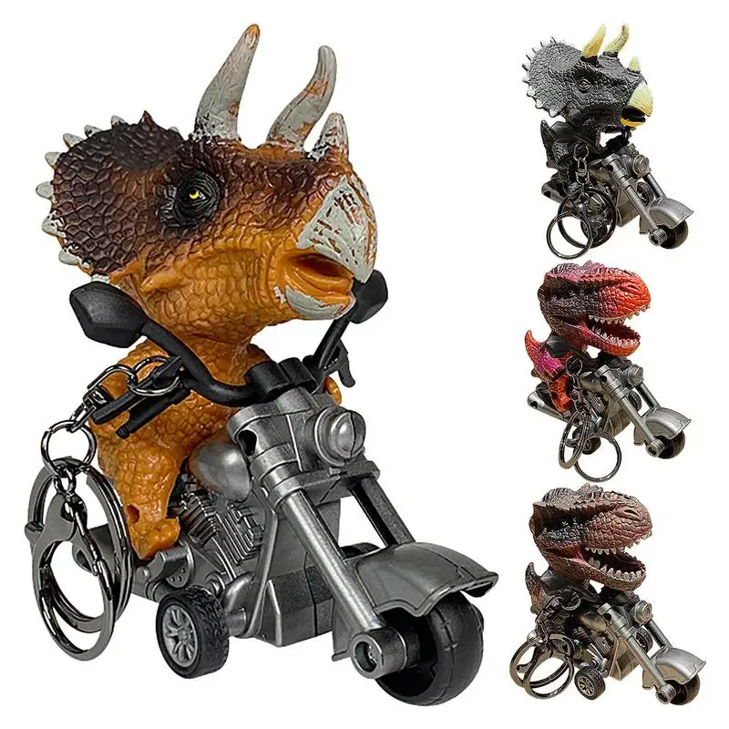 

Dinosaur Motorcycle Toys Friction Powered Dino Vehicle Pull Back Keychain Hung Accessories, Dino Vehicles Cool Birthday Gifts
