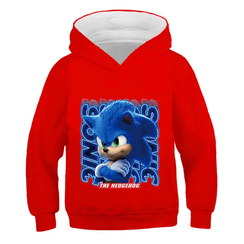 

Sueter con capucha Super Sonic para ninos y ninas, ropa de otono, moda Harajuku, sudaderas con capucha de dibujos animados, 2022