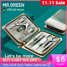 MR.GREEN Manicure Set Pedicure Sets Nail Clipper Stainless Steel Professional Nail Cutter Tools with Travel Case Kit