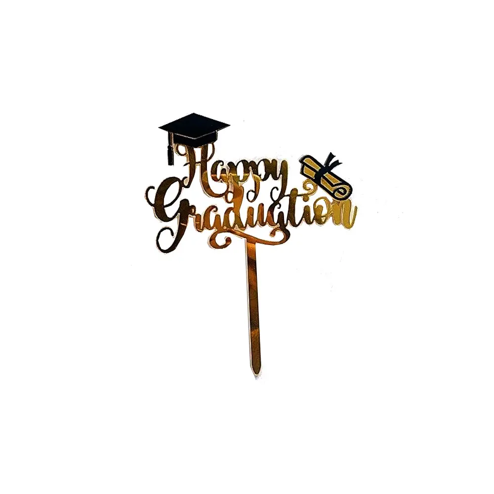 

Acrylic Cakes Topper Happy Graduation Congrat Grad You Did It Student Hat Party